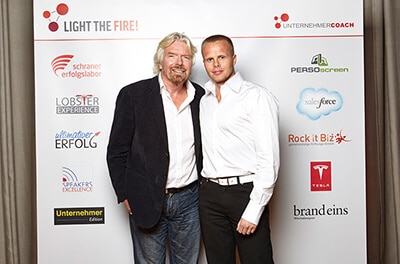 Gunnar Kessler mit Richard Branson